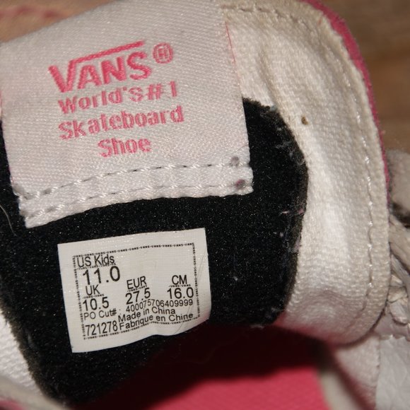 VANS Kids Unicorn Rainbow Sk8-hi Zip Shoes sz 11 - Picture 7 of 7